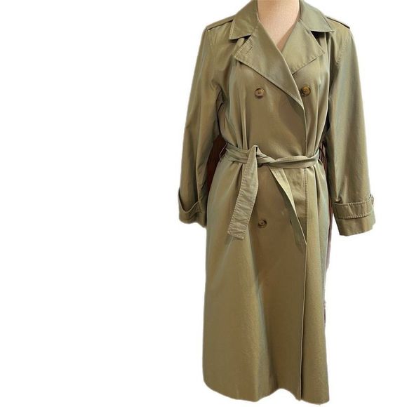 Gerald McCann Jackets & Blazers - Gerald McCann Green Trench Coat Size M/L See Measurements